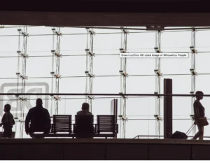 banking scene silhouette